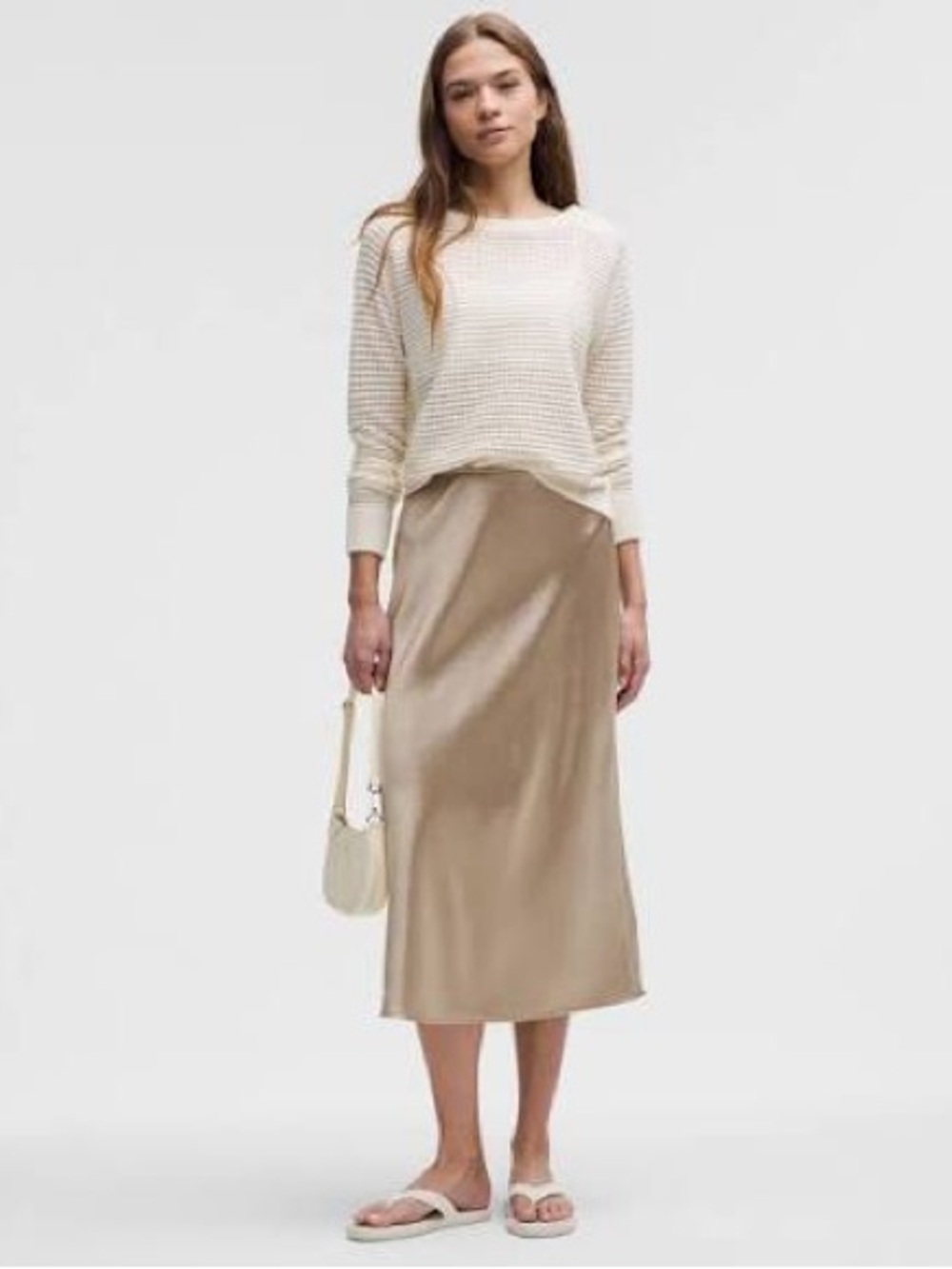 LULULEMON Satin midi skirt, size small
